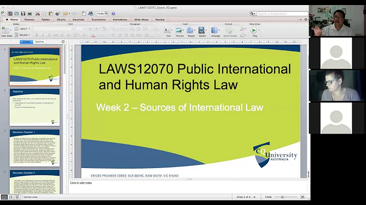 LAWS12070 Week 2 Tutorial: Sources of International Law