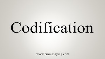 How To Say Codification