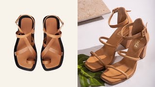 TOP 50 NEW IDEAS OF MOST POPULAR TRENDY HEEL SLIPPERS SANDLAS WEDGES CHAPPAL DESIGN FOR LADIES