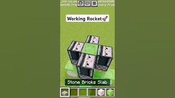 How to make working rocket in Minecraft easy 🚀 #minecraft #tutorial #shorts #viralshort #viral