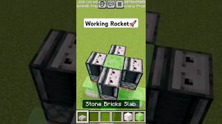 How to make working rocket in Minecraft easy 🚀 #minecraft #tutorial #shorts #viralshort #viral