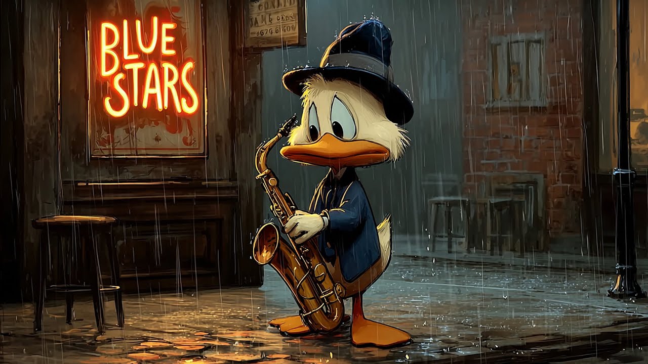 Lonely Sax in the Rain – Hard Bop Duck Jazz Noir 🎶