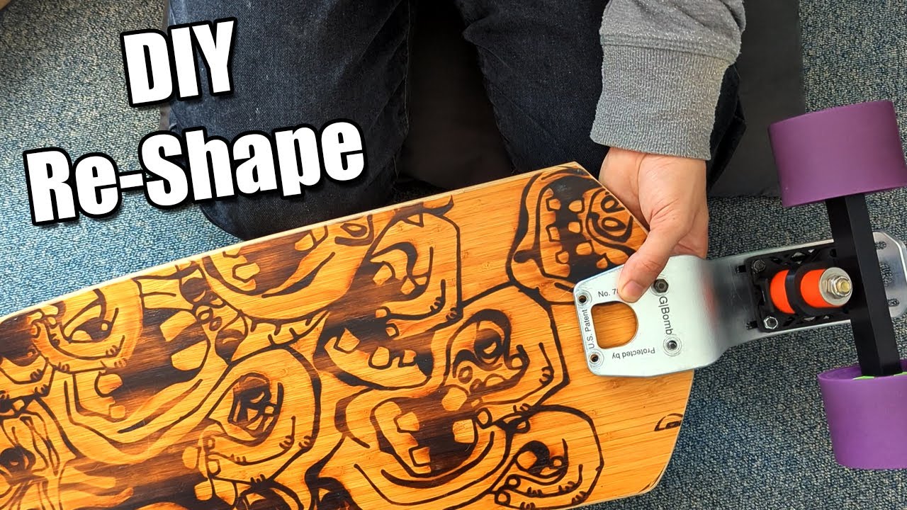 LOWTEC 廃デッキ Reshaping an old Longboard - DIY Platform Deck Guide Tutorial