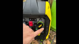 Champion Generator - Second step of how to turn on the generator