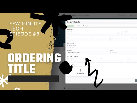 Few Minute Tech - Episode #3: How to Order Title in Qualia Connect