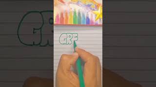 How to write with bubble letters #calligraphy #shorts #youtube