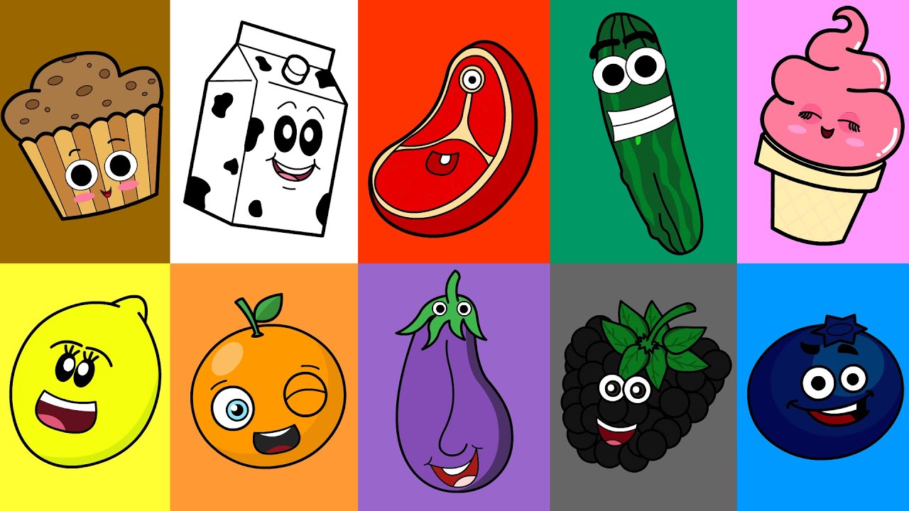 Food And Colors Song English Tree TV YouTube Food And Colors Song English Tree TV YouTube