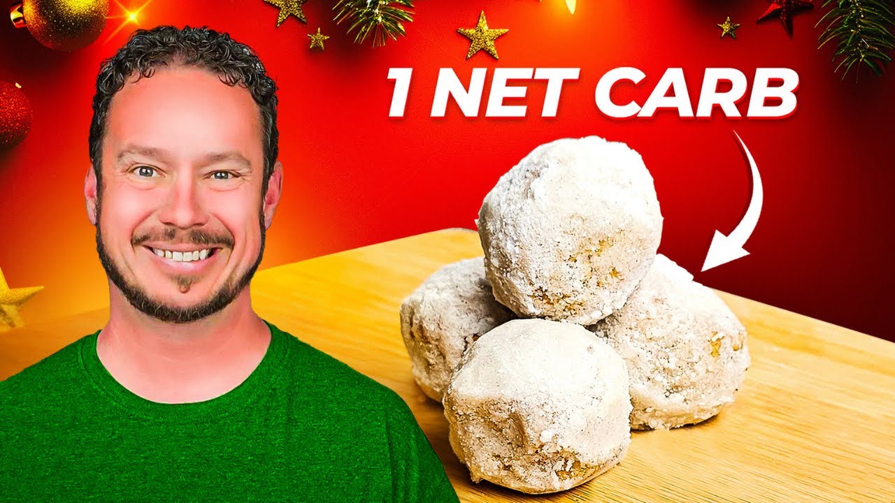 DELICIOUS Keto Snowball Cookies! Low Carb Russian Tea Cookies