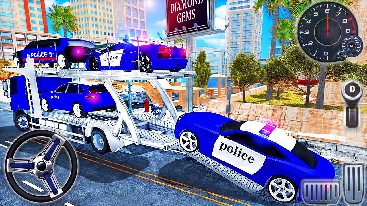 天地無用! GXP 全26話 GALAXY POLICE TRANSPORTER Police Car Limo Transporter Truck - US Police Hummer Driving