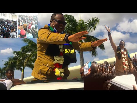 MAPOKEZI YA TUNDU LISSU AIRPORT NI BALAA/NYOMI LA WATU/MSAFARA WAKE