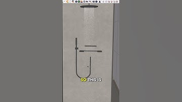 How to create realistic water falling from the shower #archvizartist #tutorial #enscape3d #sketchup