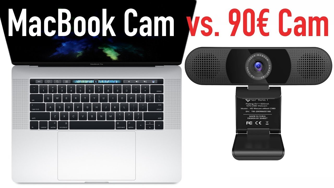 90€ WEBCAM VS 3000€ MACBOOK PRO CAM!! eMeet C980pro cam Test YouTube
