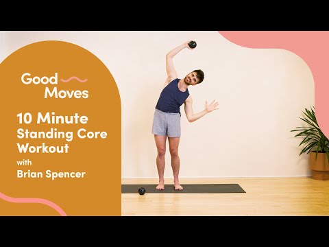 10 Minute Standing Core Workout with Brian Spencer of East River Pilates | Good Moves | Well+Good