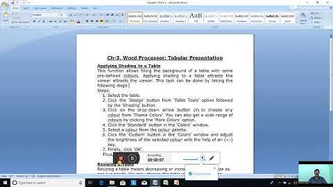 Date-2/7/2021. Class-6. Computer Studies. Ch-3. Word Processor: Tabular Presentation. Part-5