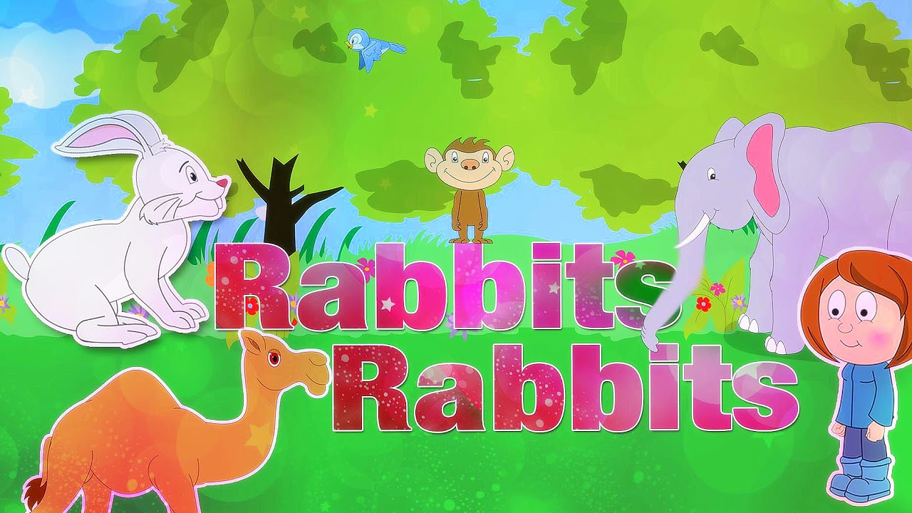 Rabbits Rabbits One Two Three  Nursery Rhymes With Lyrics  English Rhymes For Kids