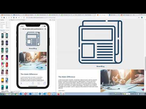 Mobile Look at Adelo site in Blisk Emulator