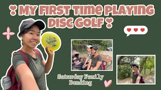My First time Playing Disc Golf / Family Bonding / Saturday Bonding. #Cecy #stayathomemum  #family 
