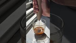 Vanilla bean foam iced latte ☕️🩵 Using getdosed.co vanilla bean flavour coffee concentrate