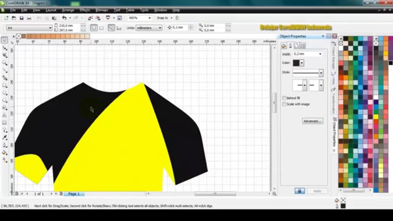 Tutorial Desain Kaos Dengan Coreldraw X4  Gejorasain