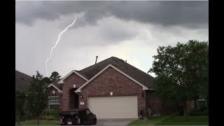 Weak and Short Lived Thunderstorm in Tomball, TX 7/12/2017
