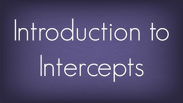 Introduction To Intercepts l Straight Lines l Maths Geometry