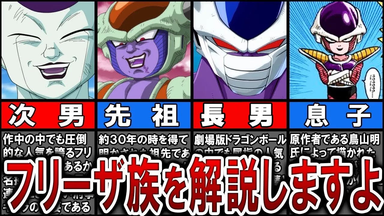 【５選】変身！華麗なるフリーザ一族を全解説！【ゆっくり】