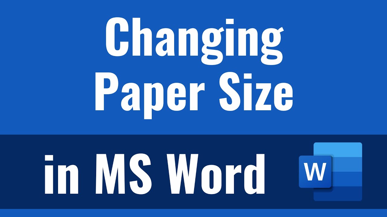 Changing Paper Size Word [2023] - YouTube