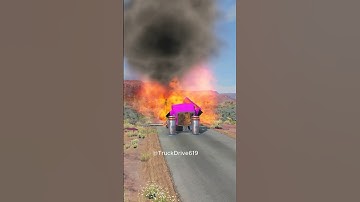 Garbage truck driver bollard barriers crash #beamngdrive #truck #dumper #garbage #shorts #india