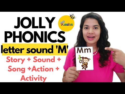M letter sound | Jolly Phonics | Story + Action + Song | Alphabet sound for kids