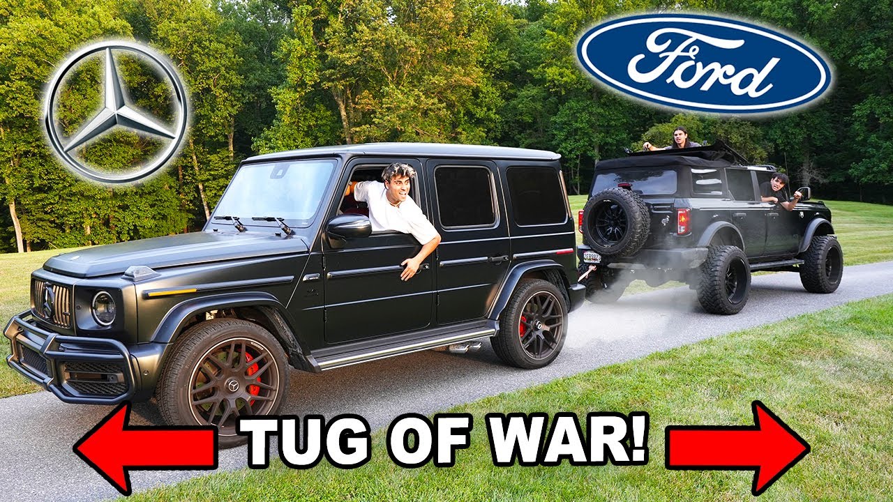 Mercedes AMG G63 vs Ford Bronco - TUG OF WAR! - YouTube