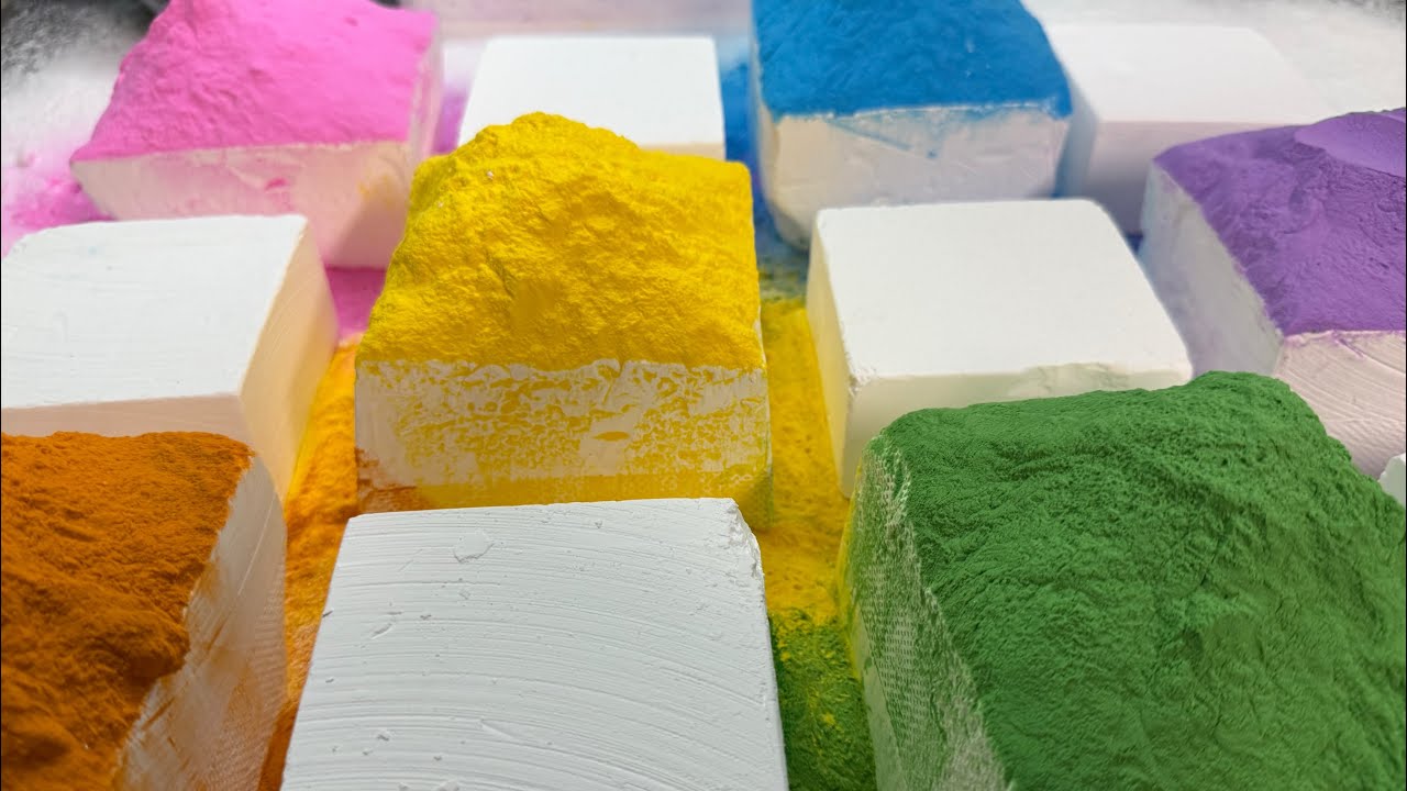 Colorful Powder Mountains on Jumbo Unpolished Blocks 🩷💚💙💜🧡💛 Gym Chalk ...