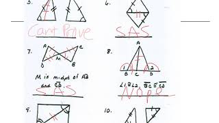 3.2 Four Ways to Prove Triangles Congruent - Honors Geometry