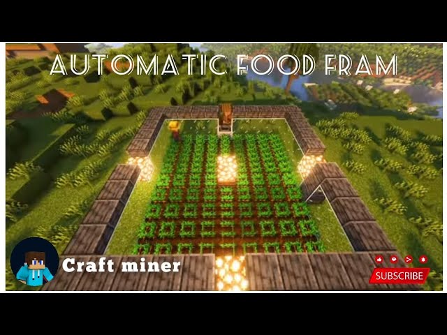 How to make an Automatic villager food fram (EASY) Minecraft tutorial |craftminer| class=