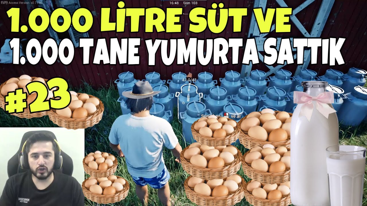 REKOR SATIŞ! 1.000 LİTRE SÜT VE 1.000 ADET YUMURTA SATTIK! RANCH SIMILATOR (23.BÖLÜM)