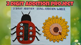 Addition wheel | 2 digit addition project making | kindergarten school project |kids Math project