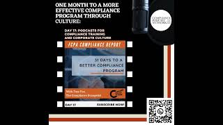 Day 17 - Podcasts for Compliance Training and Corporate Culture