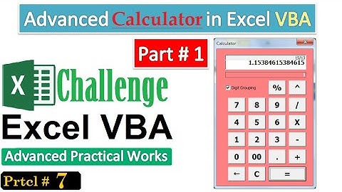 Ms Excel Full Tutorial Class # 67 Advanced Practical Works | Advanced Calculator Part 1 in Pashto