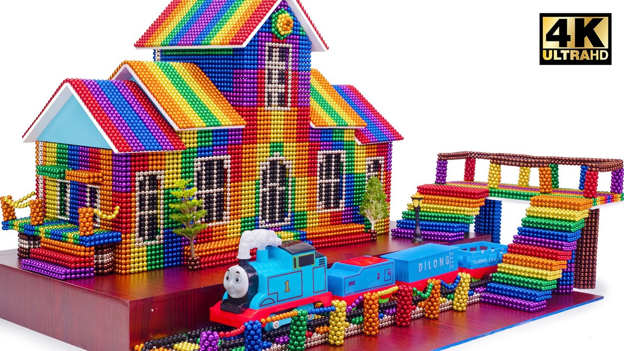DIY Build Train Station with Incredible Railway From Balls