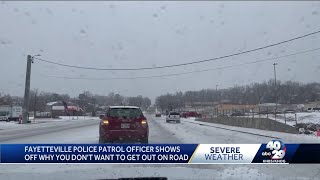 Arkansas road crews want drivers to stay off the roads