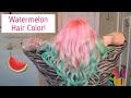 Watermelon Hair! | Pink and Seafoam Green Pastel Hair!