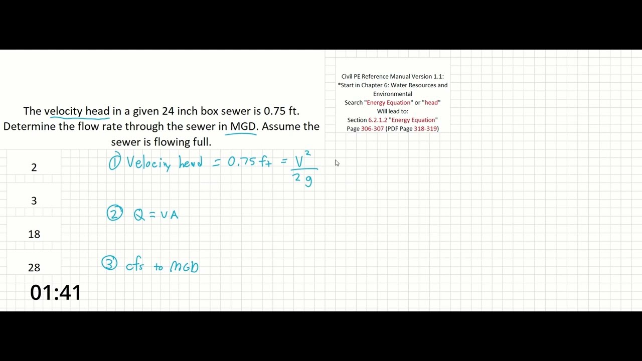 Задача №12 к экзамену по физкультуре: Водные ресурсы | Уравнение энергии — скорость напора
