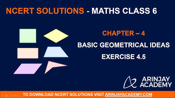 NCERT Solutions for Class 6 Maths Chapter 4 Exercise 4.5 Basic Geometrical Ideas