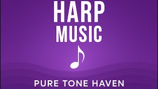 Relaxing Harp Music | Black Screen | Pure Tone Haven | Sleep • Study • Meditation