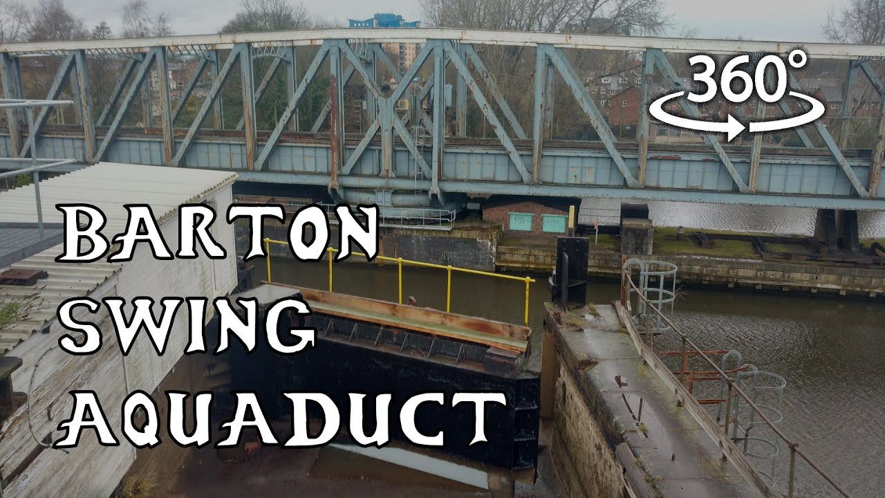 Barton Swing Aquaduct on the Bridgewater Canal 🚢🌉 in 360 video