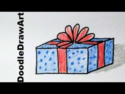 How to draw Gift / LetsDrawIt