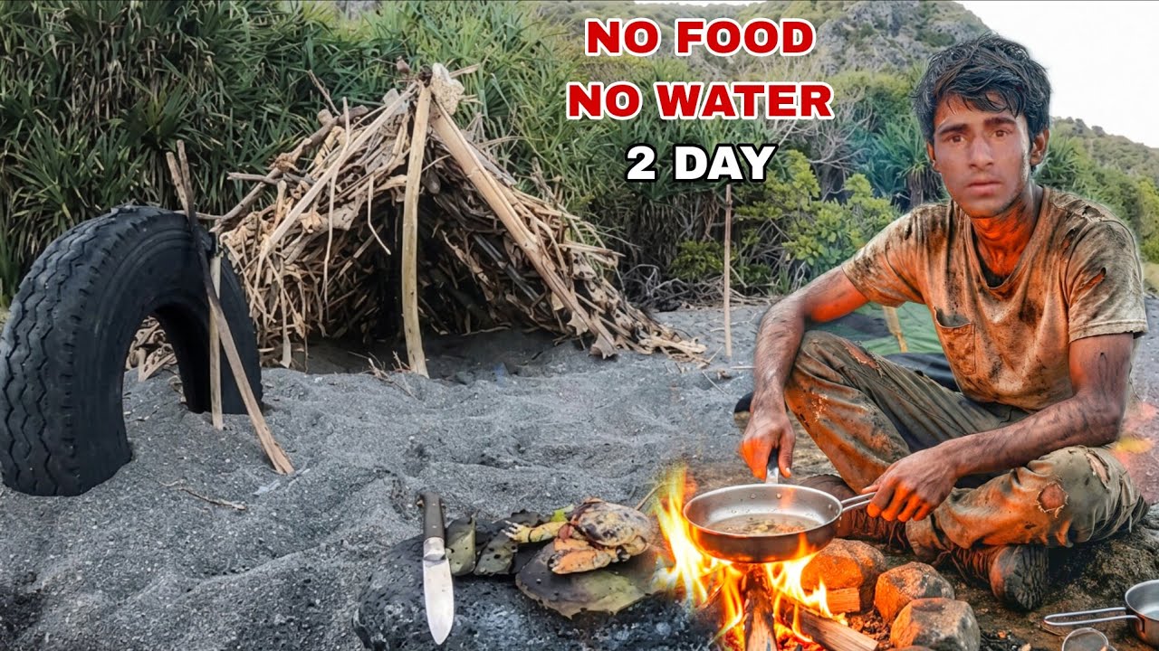 Solo Survival In Jungle | no food water or shelter | bushcraft survival ...