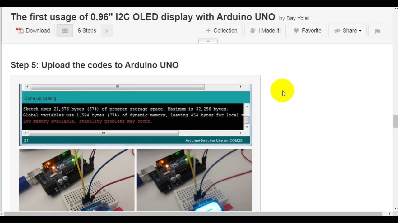 OLED I2c Display With Arduino : 4 Steps - Instructables