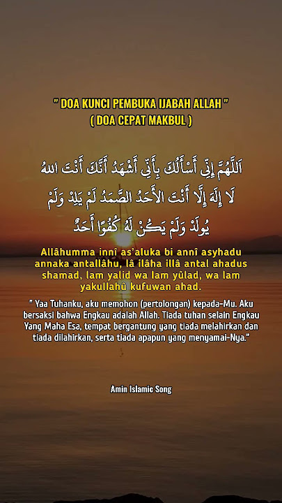 Doa Cepat Makbul |Doa Kunci Pembuka Ijabah Allah