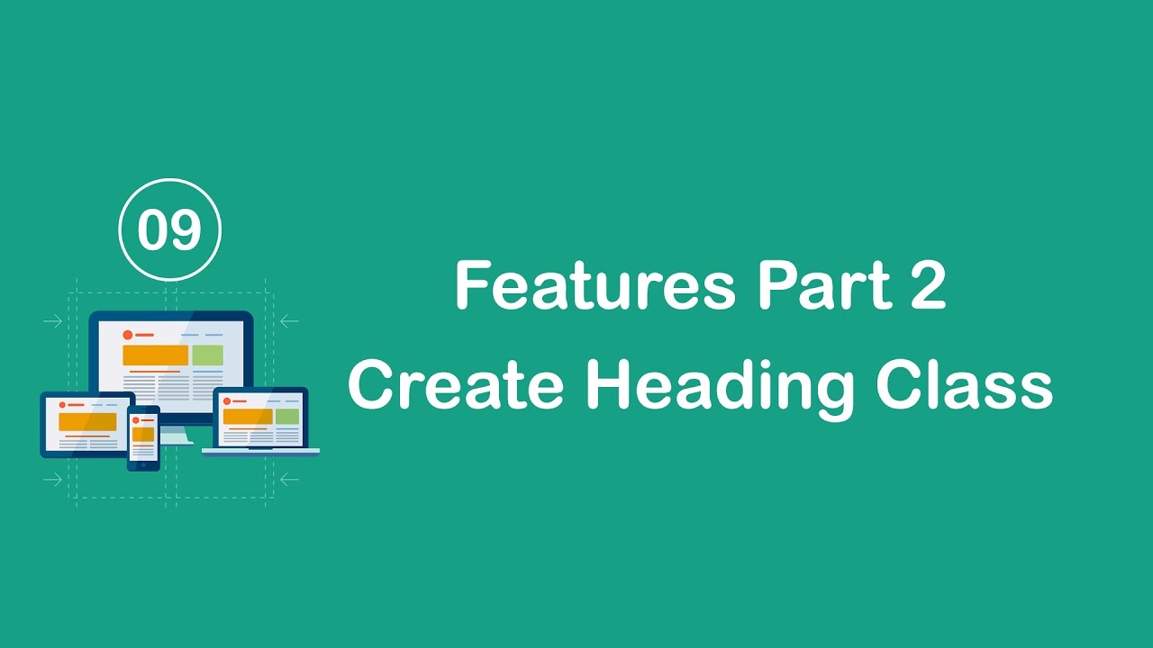 arabic tutorial - build responsive website using html,... Responsive Design in Arabic #09 - Features Part 2 - Create Heading ...