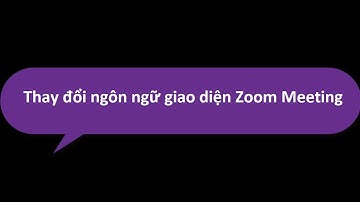 Thay đổi ngôn ngữ giao diện zoom Meeting